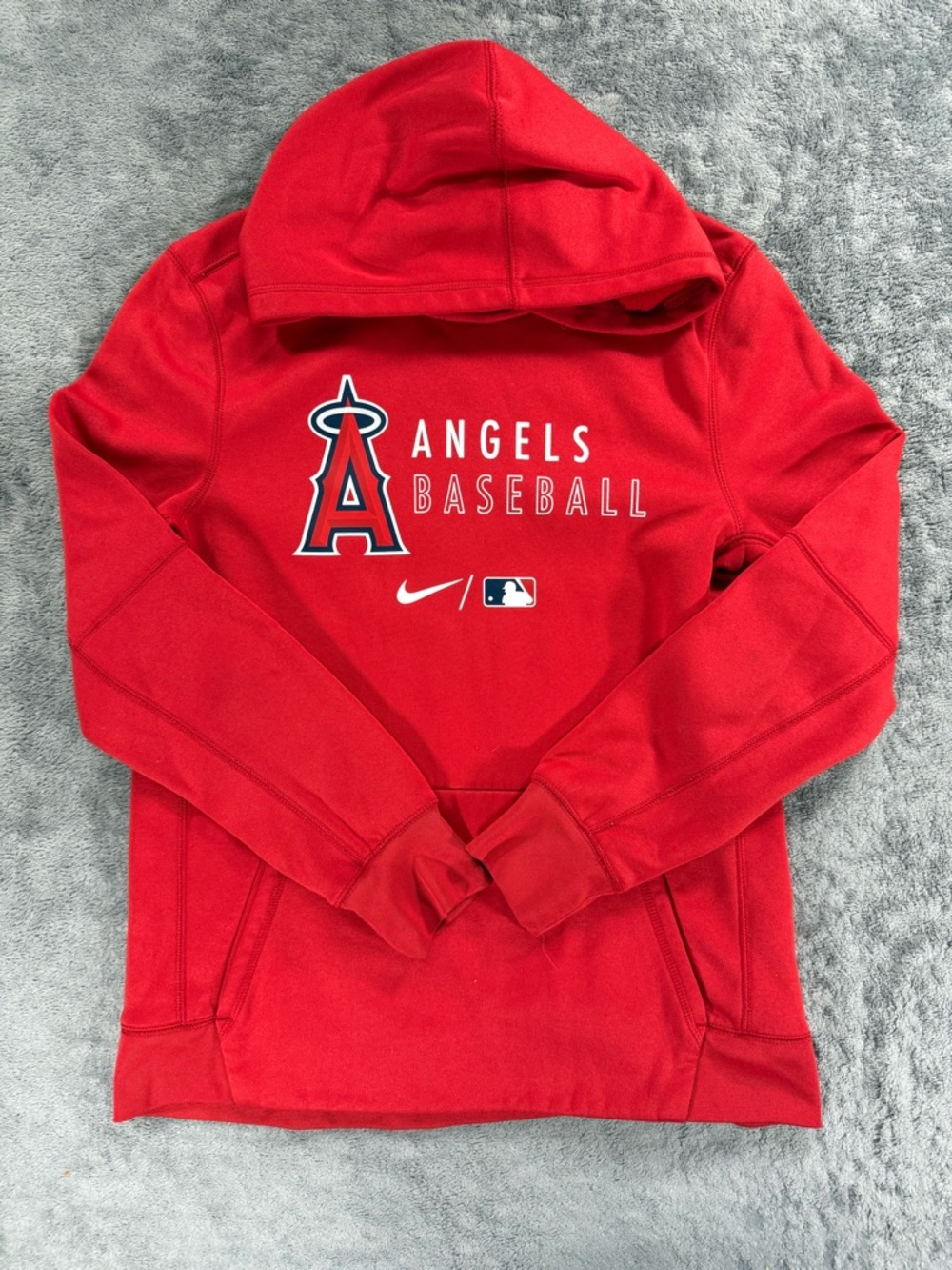 Nike Youth Los Angeles Angels Baseball MLB Authentic Collection Hoodie Large